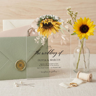 Faire-part de mariage rustique et floral élégant d