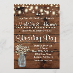 Faire-part de mariage rustique, Faire-part de mari