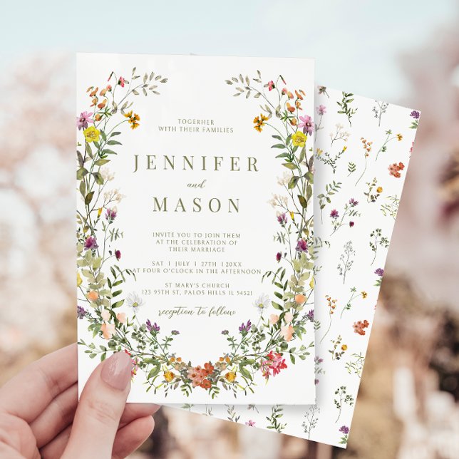 Faire-part de mariage rustique fleur sauvage Whims (Créateur téléchargé)
