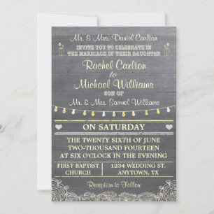 Faire-part de mariage rustique Mason Jar
