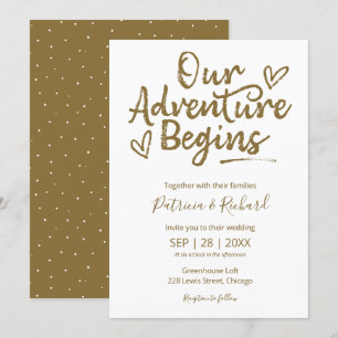 Faire-Part de Mariage Rustique 'Notre Aventure Com