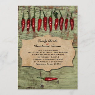 Faire-part de mariage rustique vintage mexicain de