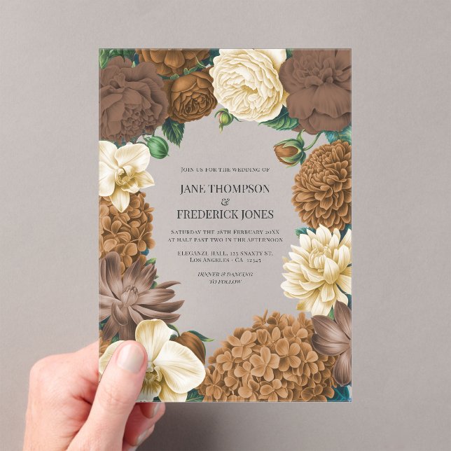 Faire-part de mariage Sable Dune, Copper Glow & Cr (In situ (ordinateur de poche))