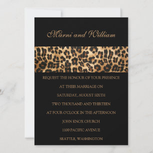 Faire-part de mariage Safari noir