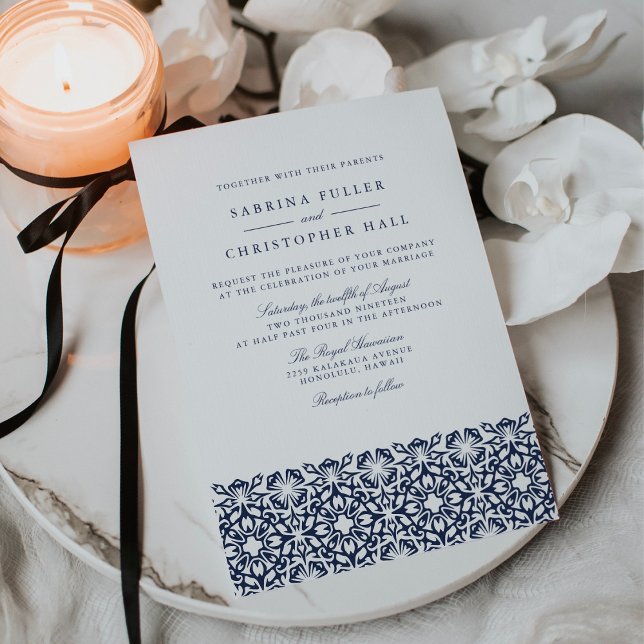 Faire-part de mariage Santorin | Marine (Créateur téléchargé)