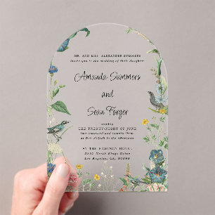 Faire-part de mariage Secret Garden Wildflowers