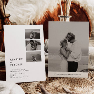 Faire-part de mariage secret moderne avec photos