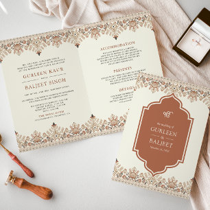Faire-part de mariage Sikh Anand Karaj avec une bo