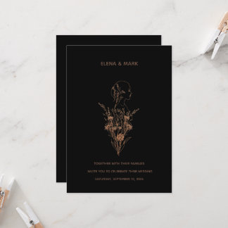 Faire-Part de Mariage Silhouette de Femme