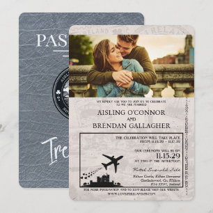 Faire-part de mariage Silver Ireland Passport