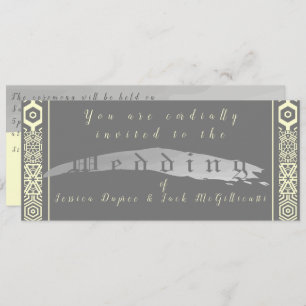 Faire-part de mariage Silvery Grey et Tile-font