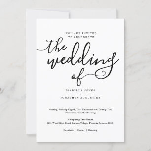 Faire-part de mariage simple