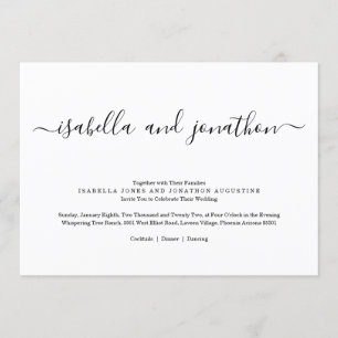 Faire-part de mariage simple