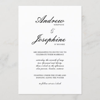 Faire-part de mariage simple classique Joséphine