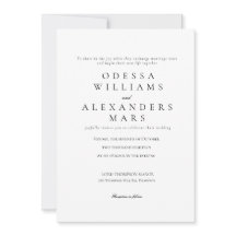 Faire-part de mariage simple en noir et blanc