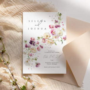 Faire-part de mariage simple Fun Floral Design