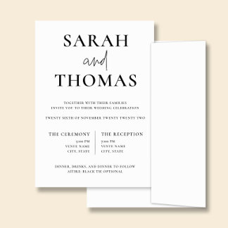 Faire-Part de Mariage Simple Minimaliste