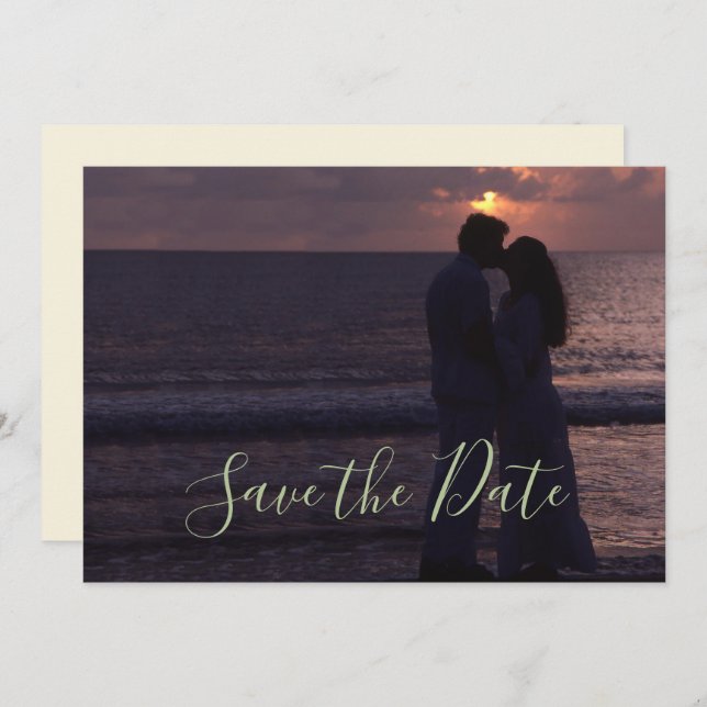 Faire-part de mariage simple Modèle photo personna (Devant / Derrière)