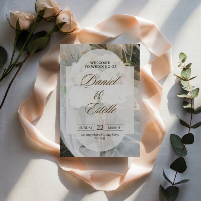 Faire-part de mariage simple modifiable (Créateur téléchargé)