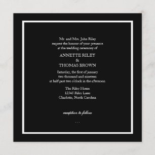 faire-part de mariage   Simply IV  noir