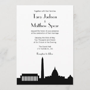 Faire-part de mariage Skyline DC
