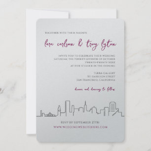 Faire-part de mariage Skyline de San Francisco Cit