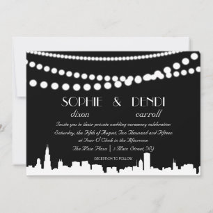 Faire-part de mariage Skyline de ville