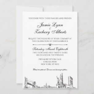 Faire-part de mariage Skyline New York