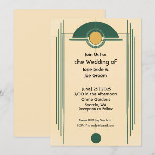 Faire-part de mariage solaire jaune déco frappante