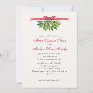 Faire-part de mariage sous le gui