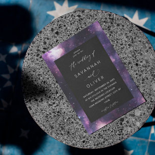 Faire-part de mariage spatial Galaxy