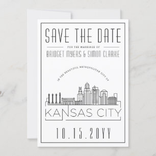 Faire-part de mariage stylisé à Kansas City