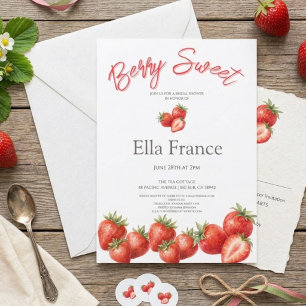 Faire-part de mariage sucré à la fraise