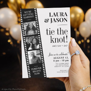 Faire-Part de Mariage sur Bande de Film, Mariage s