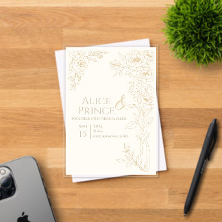 Faire-part de mariage sur invitation claire modifi