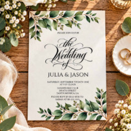 Faire-Part de Mariage sur la Botanique Rustique et
