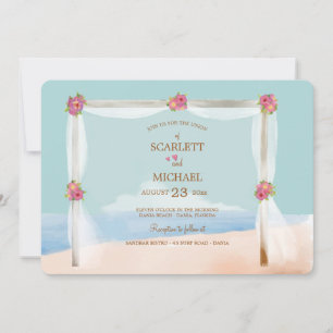 Faire-part de mariage sur la plage