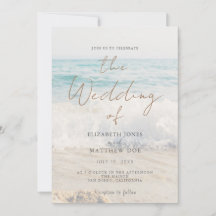 Faire-part de mariage sur la plage Mariage au bord