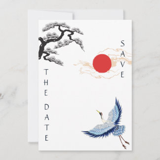 Faire-part de mariage sur le thème japonais
