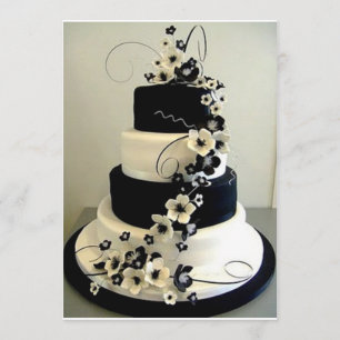 Faire-part de mariage sur le thème NOIR/BLANC