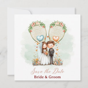 Faire-part de mariage Tennis Save the Date