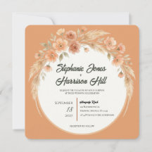 Faire-part de mariage Terracotta Bloom