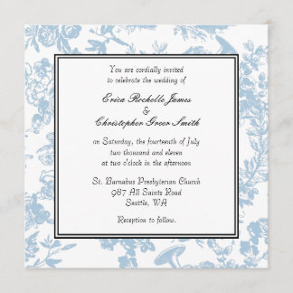 Faire-part de mariage Toile Turquoise