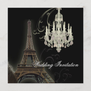 Faire-part de mariage tour Effiel Paris Chandelier