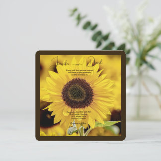Faire-part de mariage tournesol