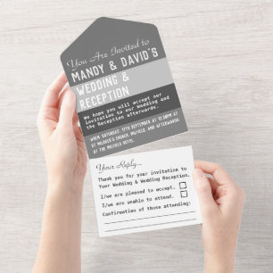 Faire-part de mariage tout-en-un