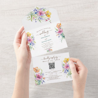 Faire-Part de Mariage Tout-en-Un
