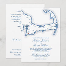 Faire-part de mariage tout-en-un Coonamessett Inn 