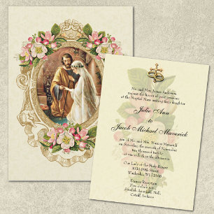 Faire-part de mariage traditionnel catholique