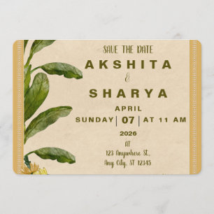Faire-part de mariage traditionnel formel "Save th